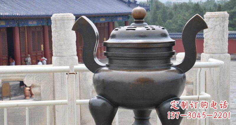 湖南高雅香炉铜雕,景观雕塑装置