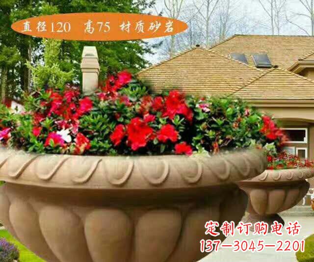 湖南高端砂岩花盆雕塑