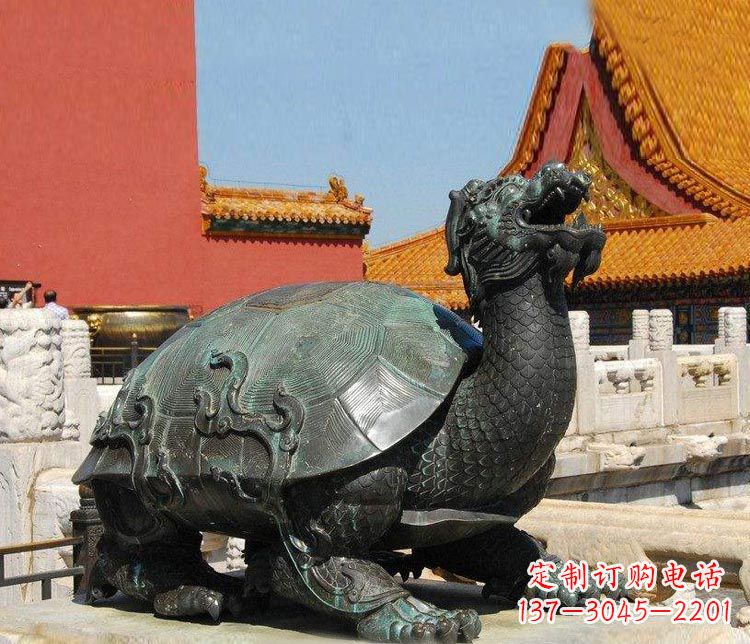 湖南精美铜雕龙龟,给你公园独特色彩