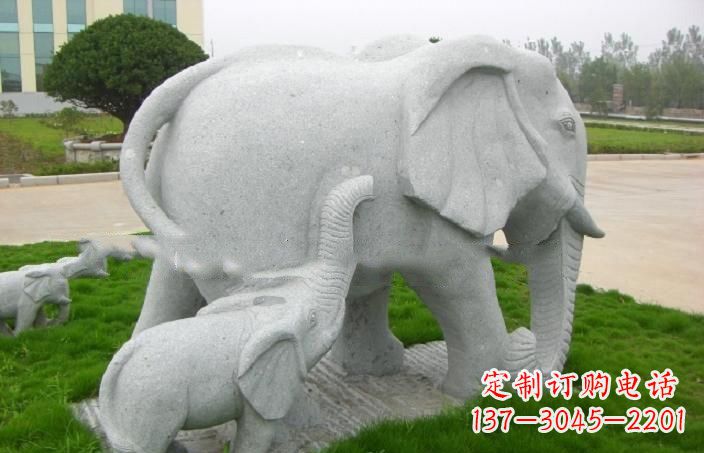 湖南传神静谧的大象石雕