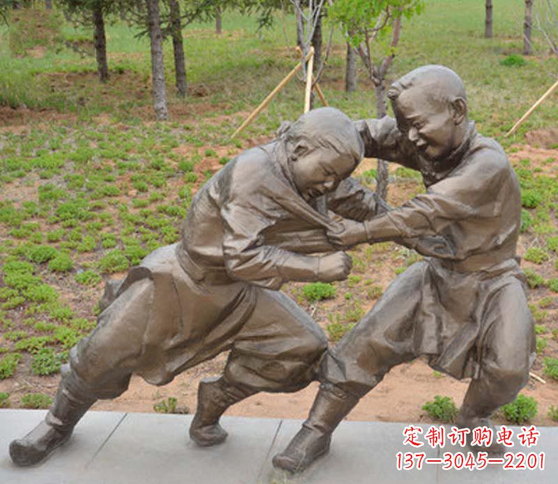 湖南精致雕塑小男孩铜雕