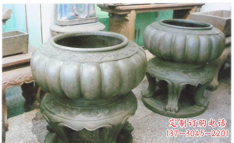 湖南铜质公园水缸雕塑