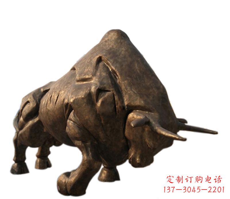 湖南铜雕独特的历史图案——拓荒牛雕塑