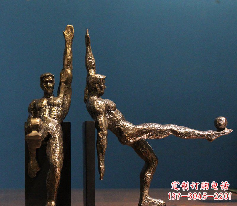 湖南高雅足球形象铜雕