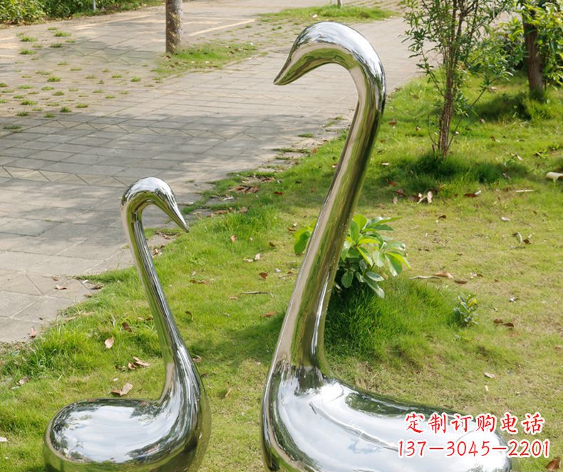 湖南精美雕刻,静谧优雅——不锈钢天鹅雕塑