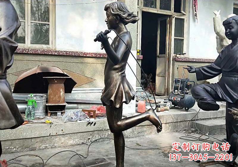湖南精美女孩铜雕