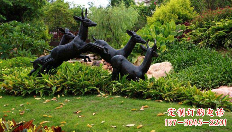 湖南活力无限的动物铜雕