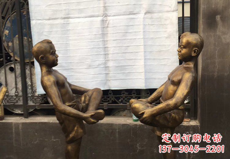 湖南公园铜雕童年精美儿童雕塑