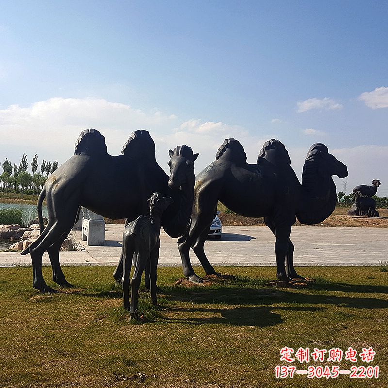 湖南铜骆驼雕塑,精致景观装饰