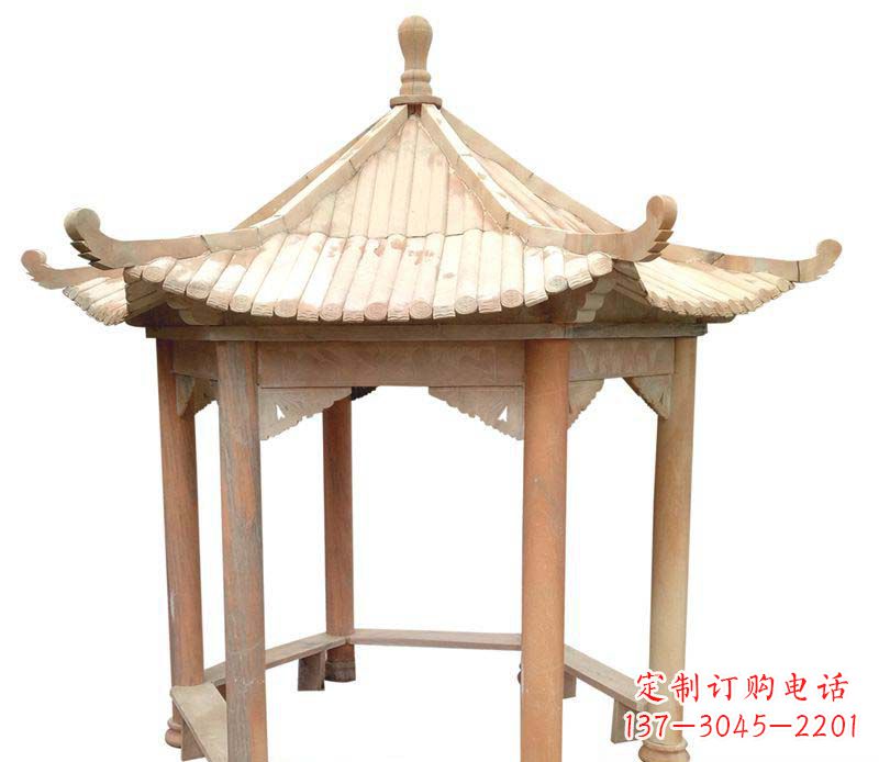 湖南精美六角凉亭雕塑