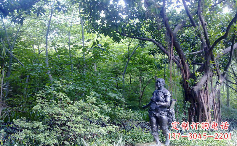 湖南公园西方女人人物铜雕
