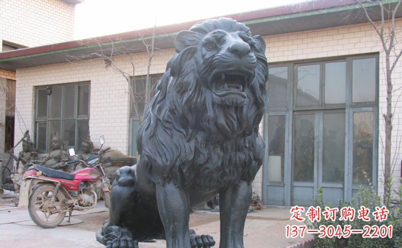 湖南公园西洋狮子铜雕