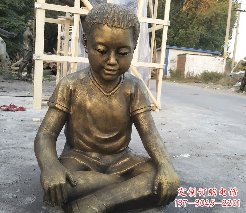 湖南孩子们的梦想-铜质儿童雕塑