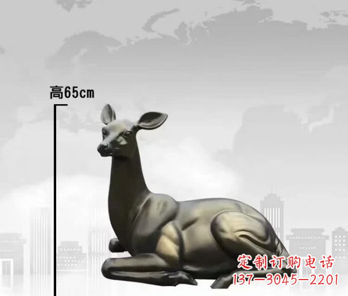 湖南中领雕塑精美铜雕鹿