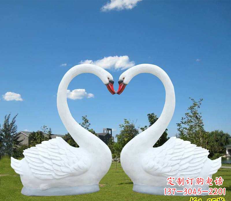 湖南玻璃钢仿真天鹅雕塑