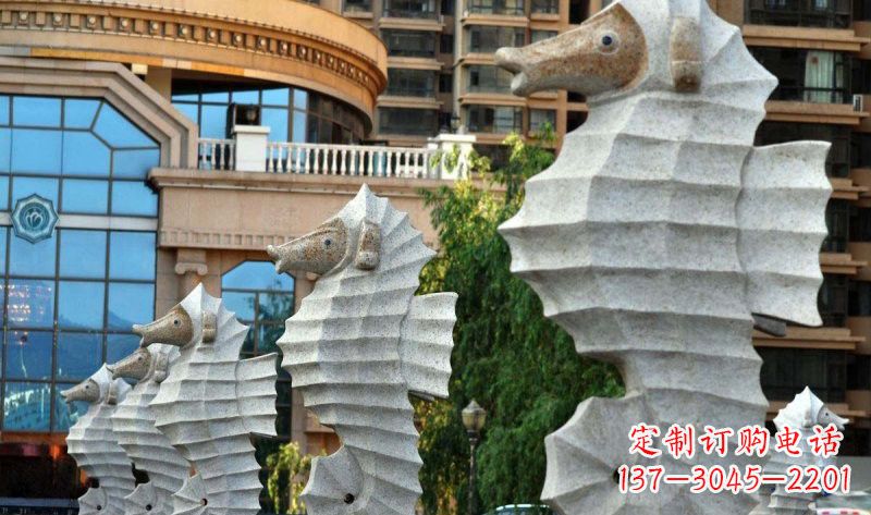 湖南艺术级小区喷水马雕塑