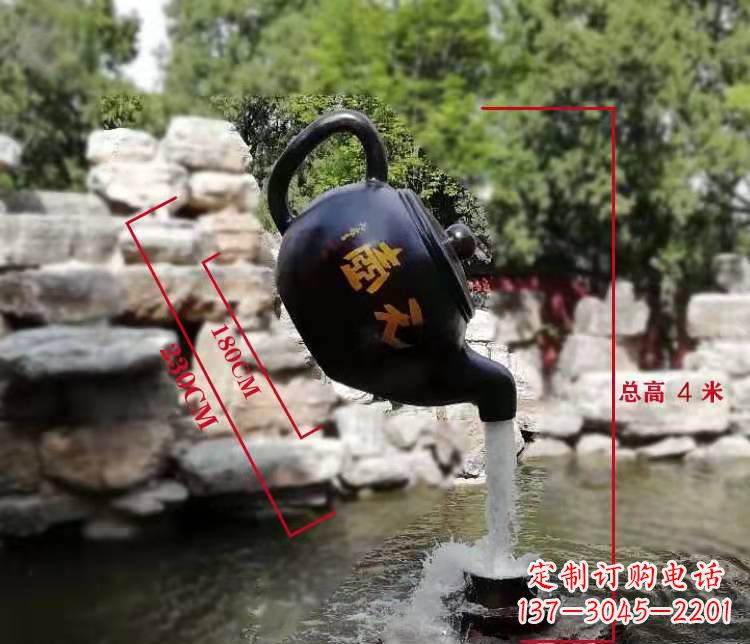 湖南玻璃钢仿真茶壶雕塑