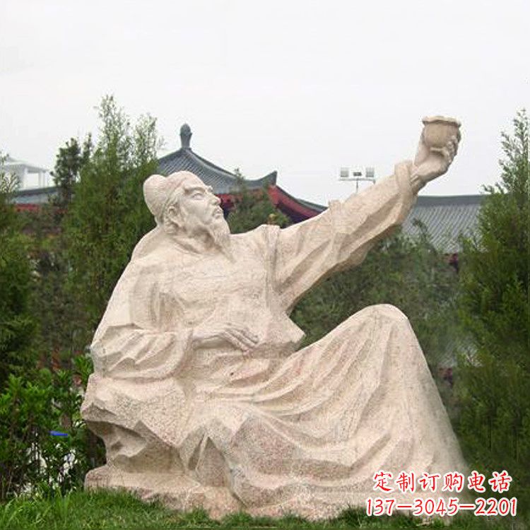 湖南以李白石雕彰显高雅艺术