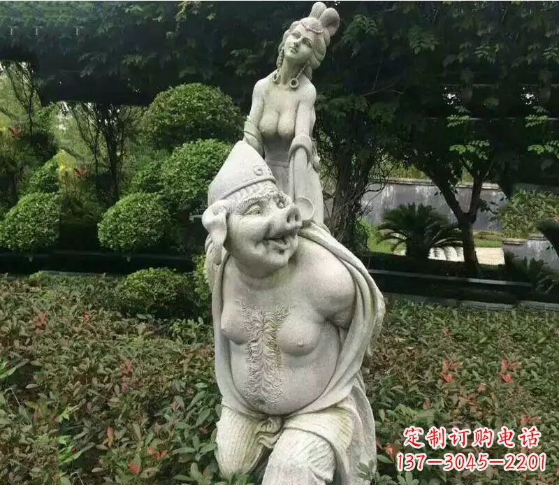 湖南纪念猪八戒,收藏高端石雕猪八戒塑像