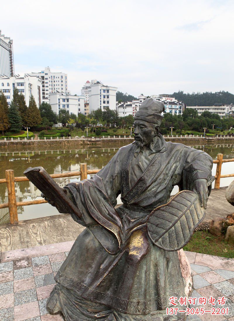湖南匠心打造的肖像诸葛亮雕塑