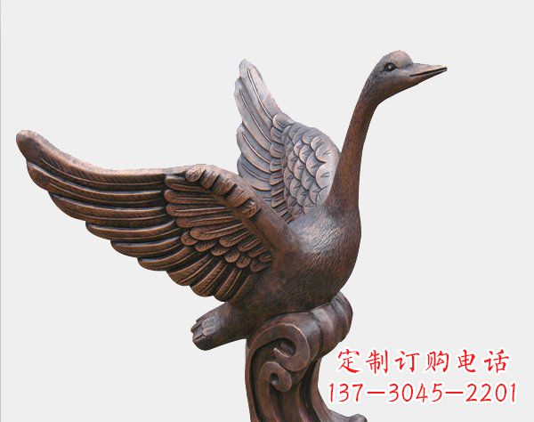湖南中领雕塑铸造完美的天鹅铜雕