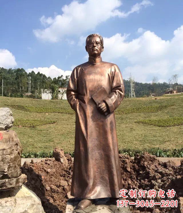 湖南陶行知雕塑珍贵的纪念收藏品