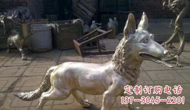 湖南铸铜小狗动物雕塑