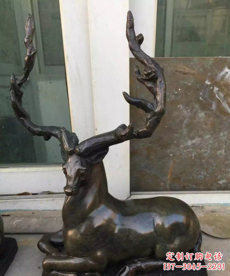 湖南铸铜小鹿动物雕塑