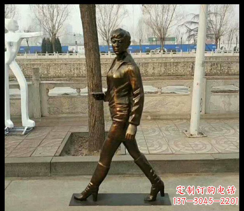 湖南中领雕塑为您打造优雅铜女孩雕像