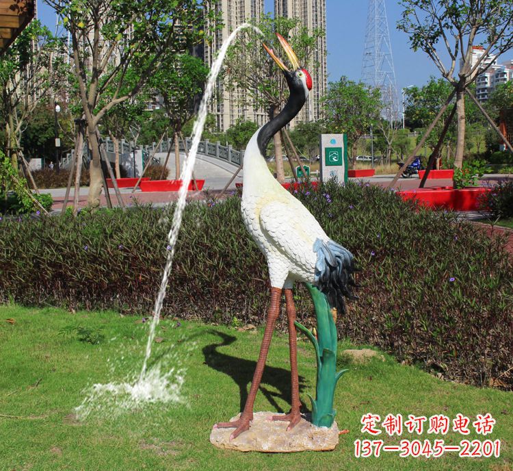 湖南精美雕塑仿真仙鹤动物雕塑