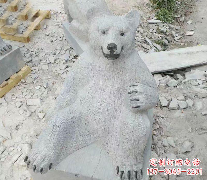 湖南精美狗熊石雕