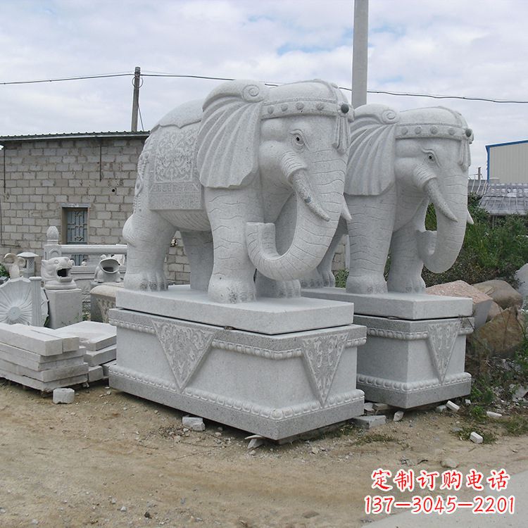 湖南古典大象石雕--融入古典文化的精美艺术品
