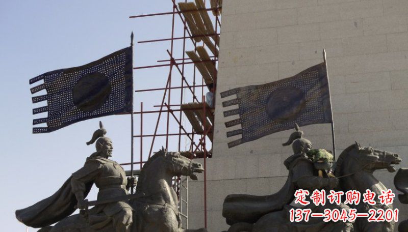 湖南古代将军景区铜雕