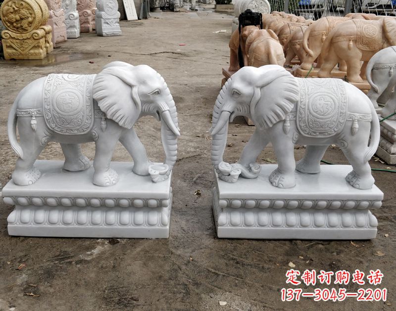 湖南传统古老工艺大象雕塑