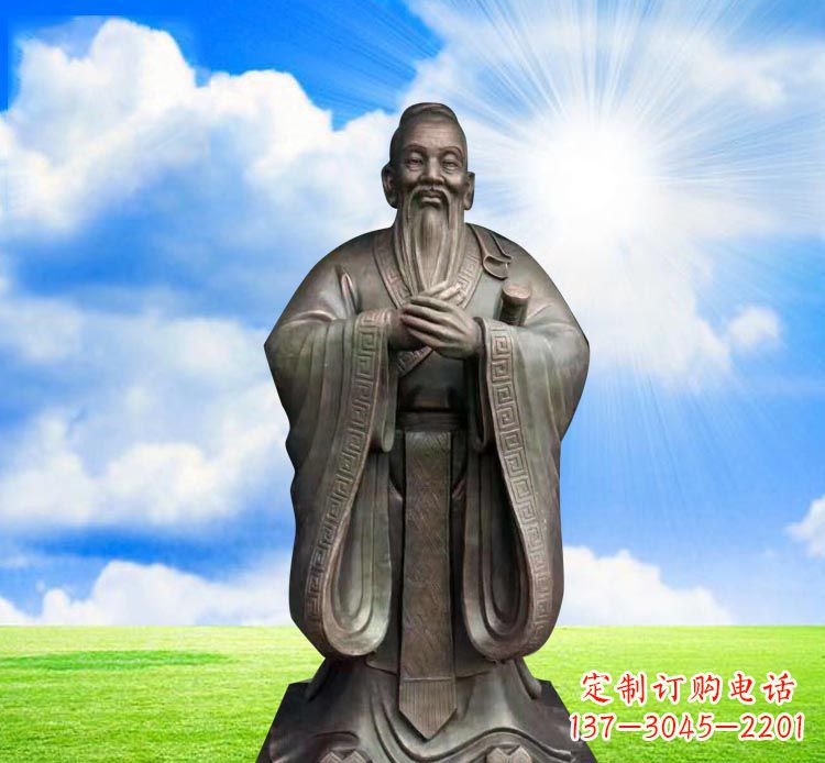 湖南孔子铜雕，传承传统文化的艺术鉴赏