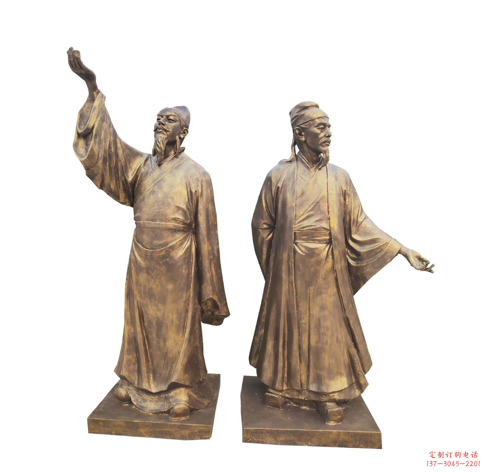 湖南中领雕塑-传承古代文人雅士李白雕塑