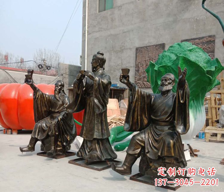 湖南浓缩古代江湖英雄——名人雕塑