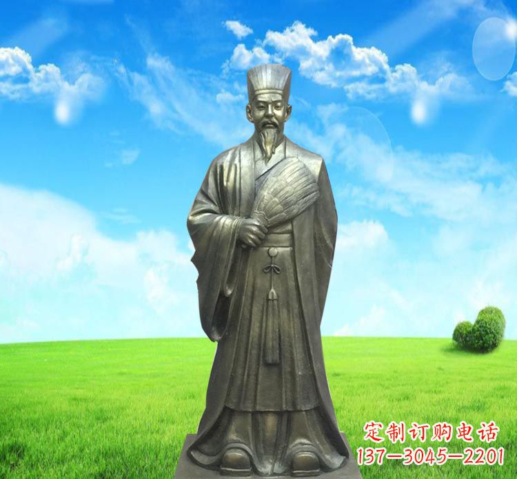 湖南精致经典,让您体验古代名人诸葛亮的魅力——诸葛亮铜雕