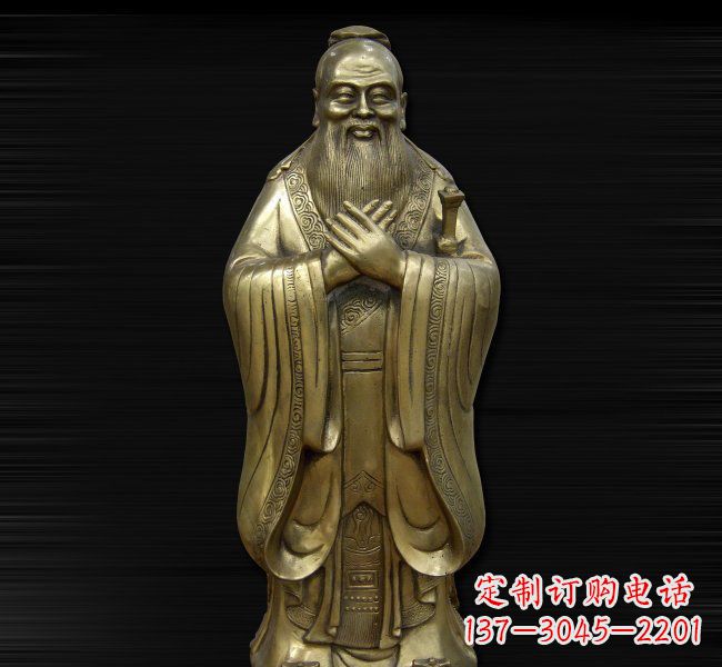 湖南依德行者·古代名人铸造孔子雕塑