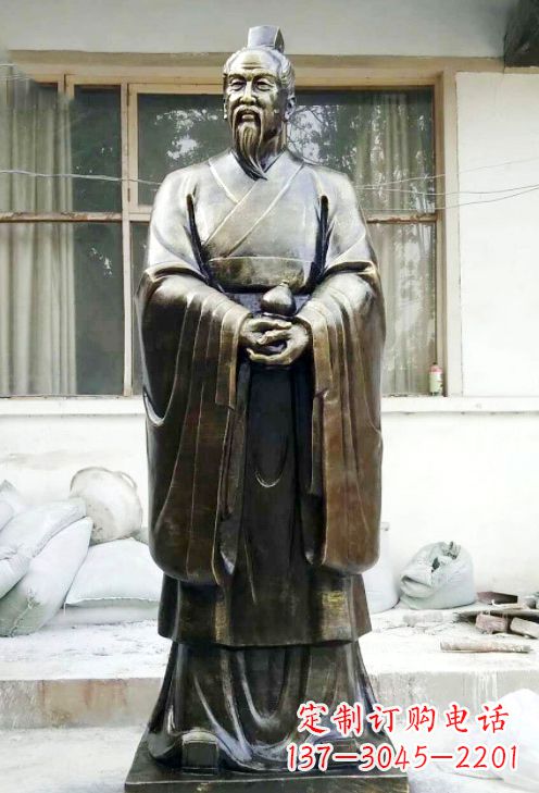 湖南精美扁鹊铜像,精雕细琢,展现古典之美