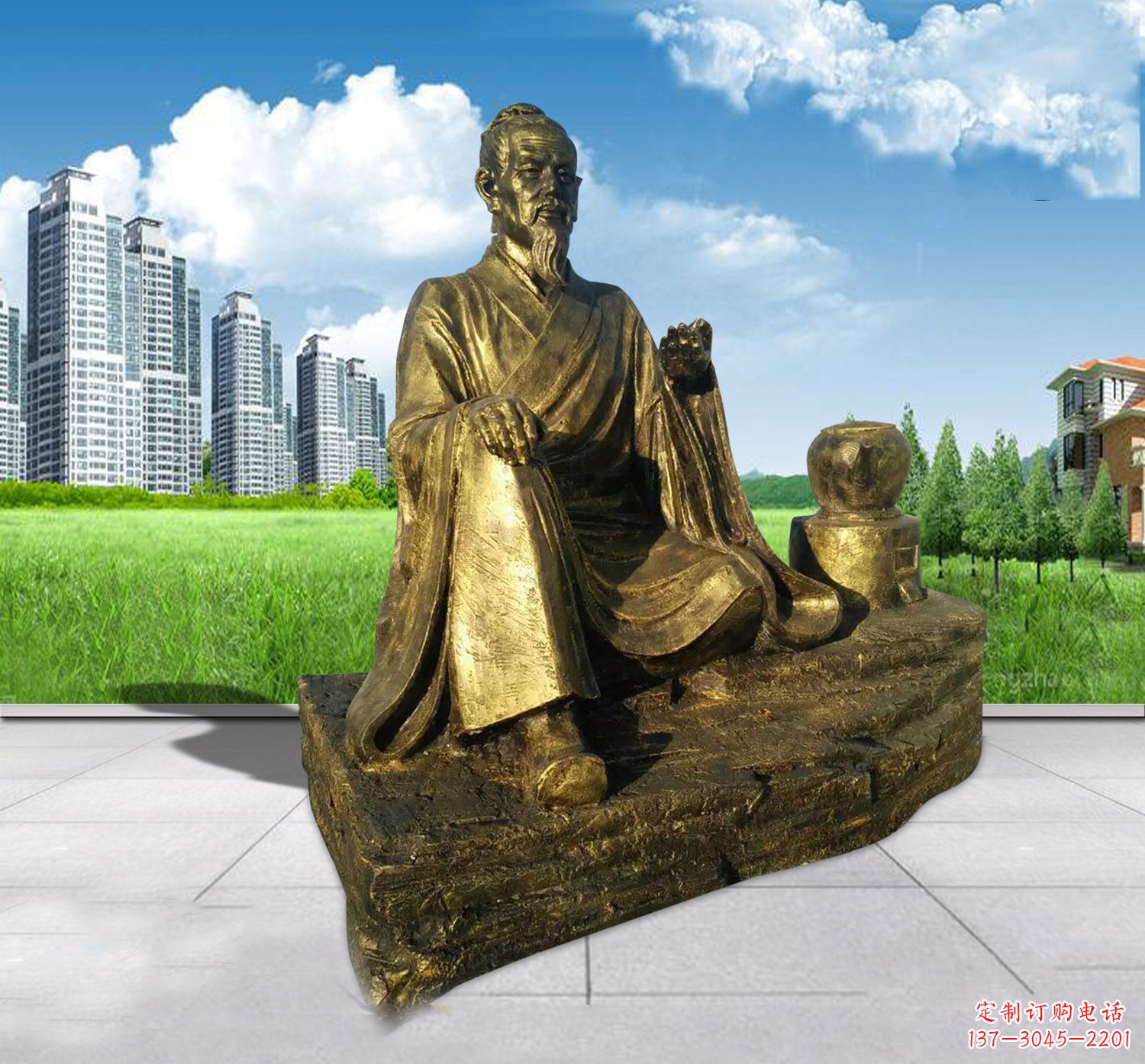 湖南匠心独运——中领雕塑张仲景铜雕