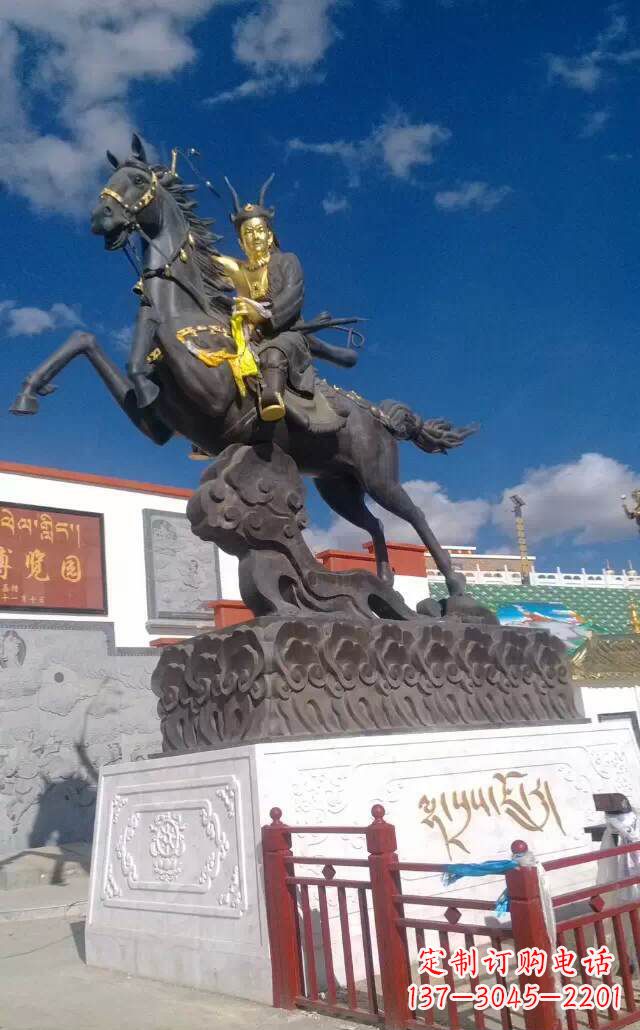 湖南古典骑马人物雕塑