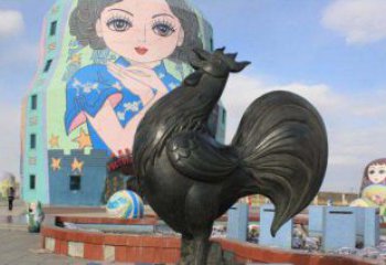 湖南艺术精美的公鸡雕塑
