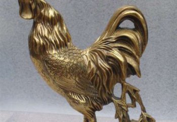 湖南经典公鸡铜雕