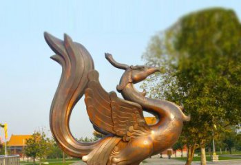 湖南纯铜铸造的四灵之朱雀雕塑