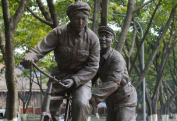 湖南装饰你家园的自行车雕塑