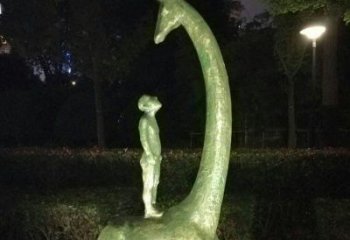 湖南壮观绝伦的长颈鹿雕塑