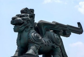 湖南中领雕塑-铜制獬豸雕塑