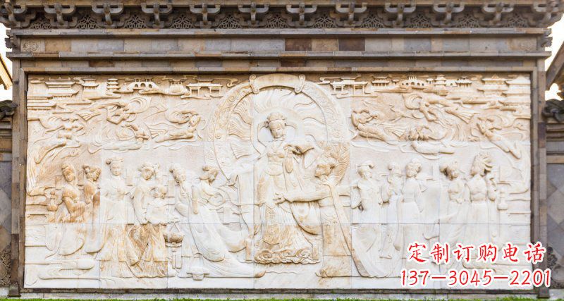 湖南中领雕塑:古代人物石浮雕影壁