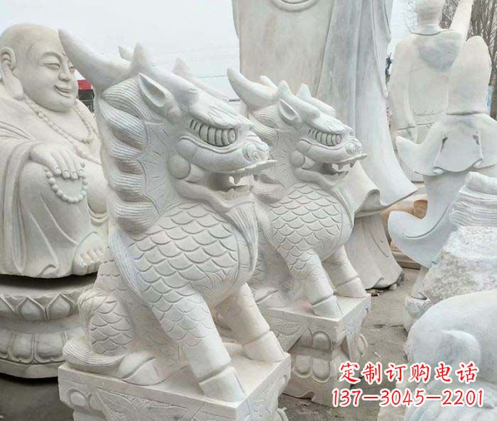 湖南中领雕塑麒麟石雕:传承古典韵味